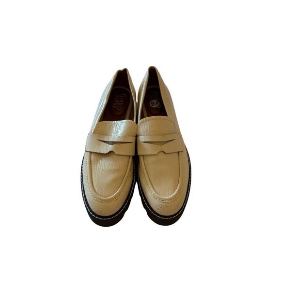 Franco Sarto Womens Beige Leather Round Toe Slip On Loafers Shoes Size 8.5 - Picture 2 of 14